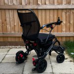 Quickie Q50R Carbon folding electric wheelchair UK – front view