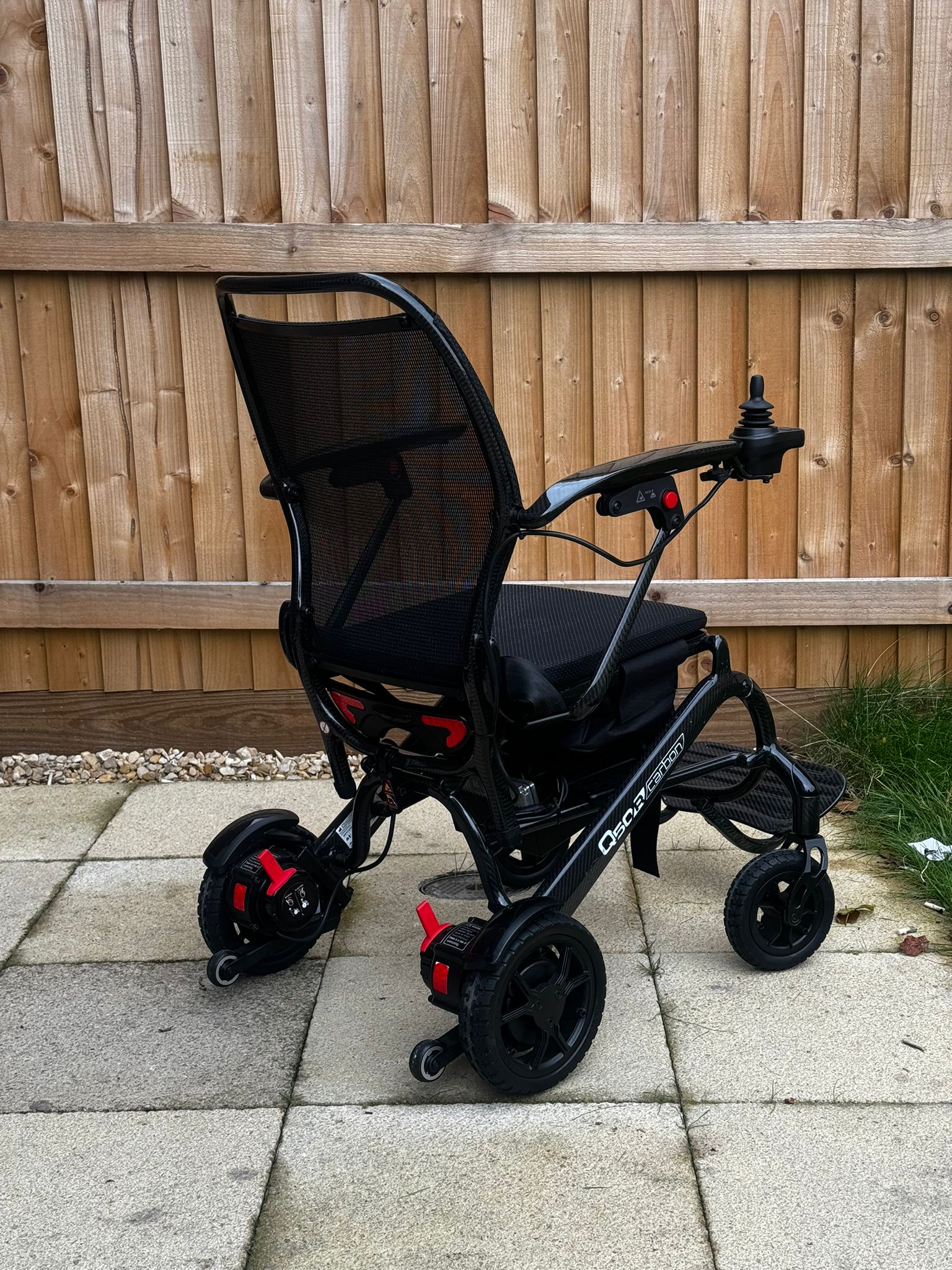 Quickie Q50R Carbon folding electric wheelchair UK – front view