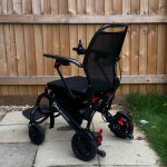 Quickie Q50R Carbon folding electric wheelchair UK – front view